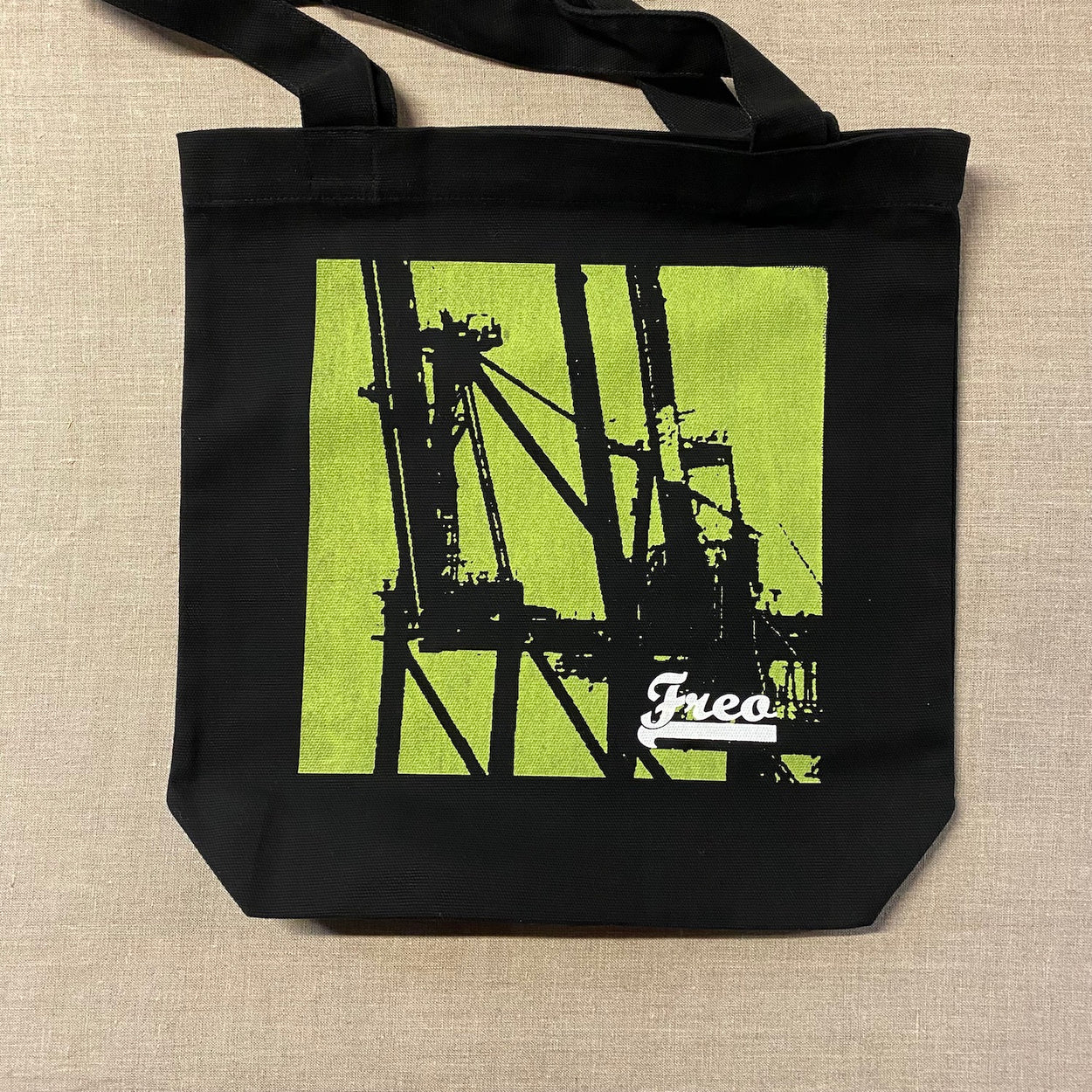 Freo, Green crane tote bag
