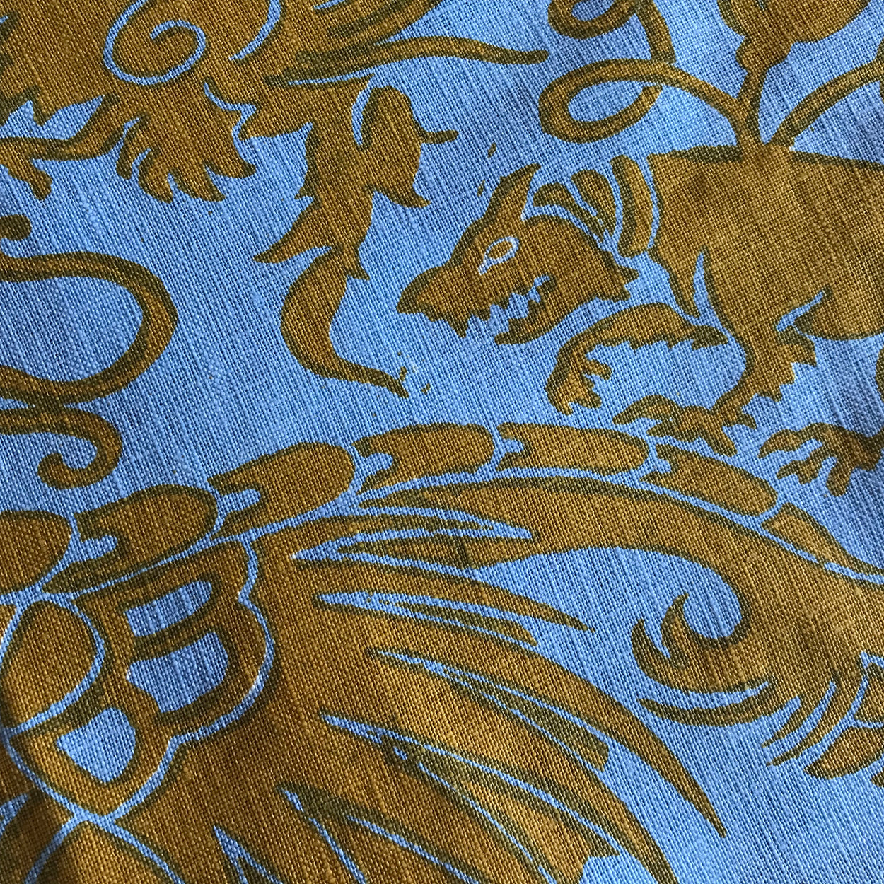 Dragon tea towel: recreation of a wood-block print