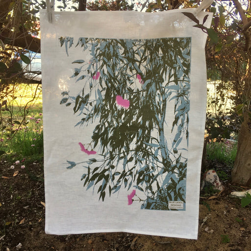 Eucalyptus caesia tea towel