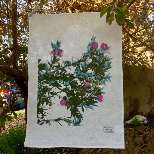 Eucalyptus macrocarpa tea towel