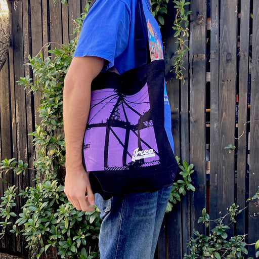 Freo, purple crane tote bag