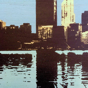 Swan and River on plywood