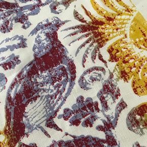 Pheasant tea towel: recreation of a wood-block print