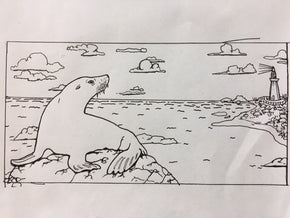 Sea lion pencil case