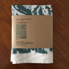 Pheasant tea towel: recreation of a wood-block print